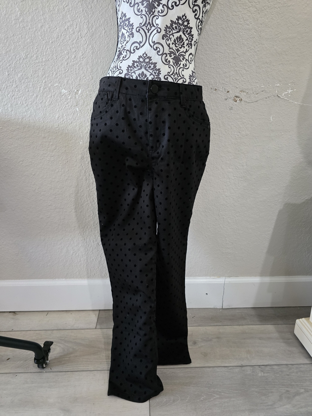 Democracy Black Polka Dot Chinos